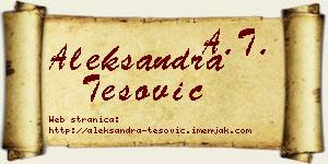 Aleksandra Tešović vizit kartica